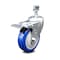 Service Caster 4 Inch Blue Polyurethane Wheel Swivel 1/2 Inch Stem Caster with Total Lock Brake SCC-TSTTL20S414-PPUB-BLUE-121315 - alternate 1